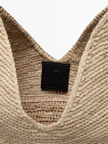 Raffia tote bag