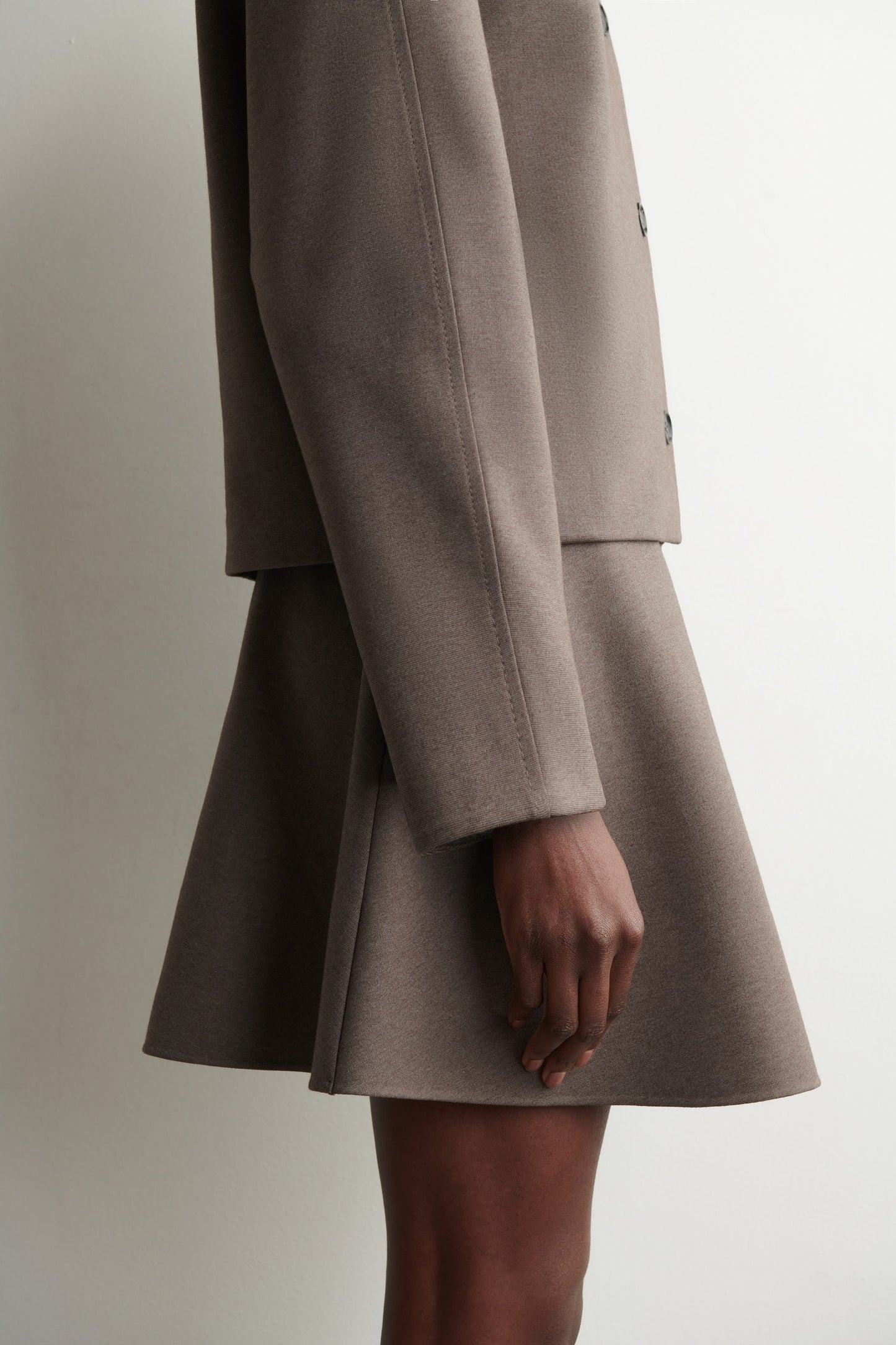 Flared Jersey Mini Skirt