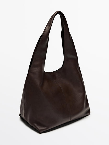 Nappa leather tote bag