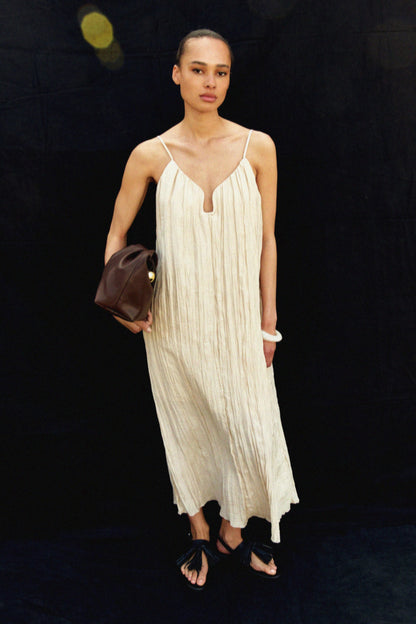 Crinkled strappy dress