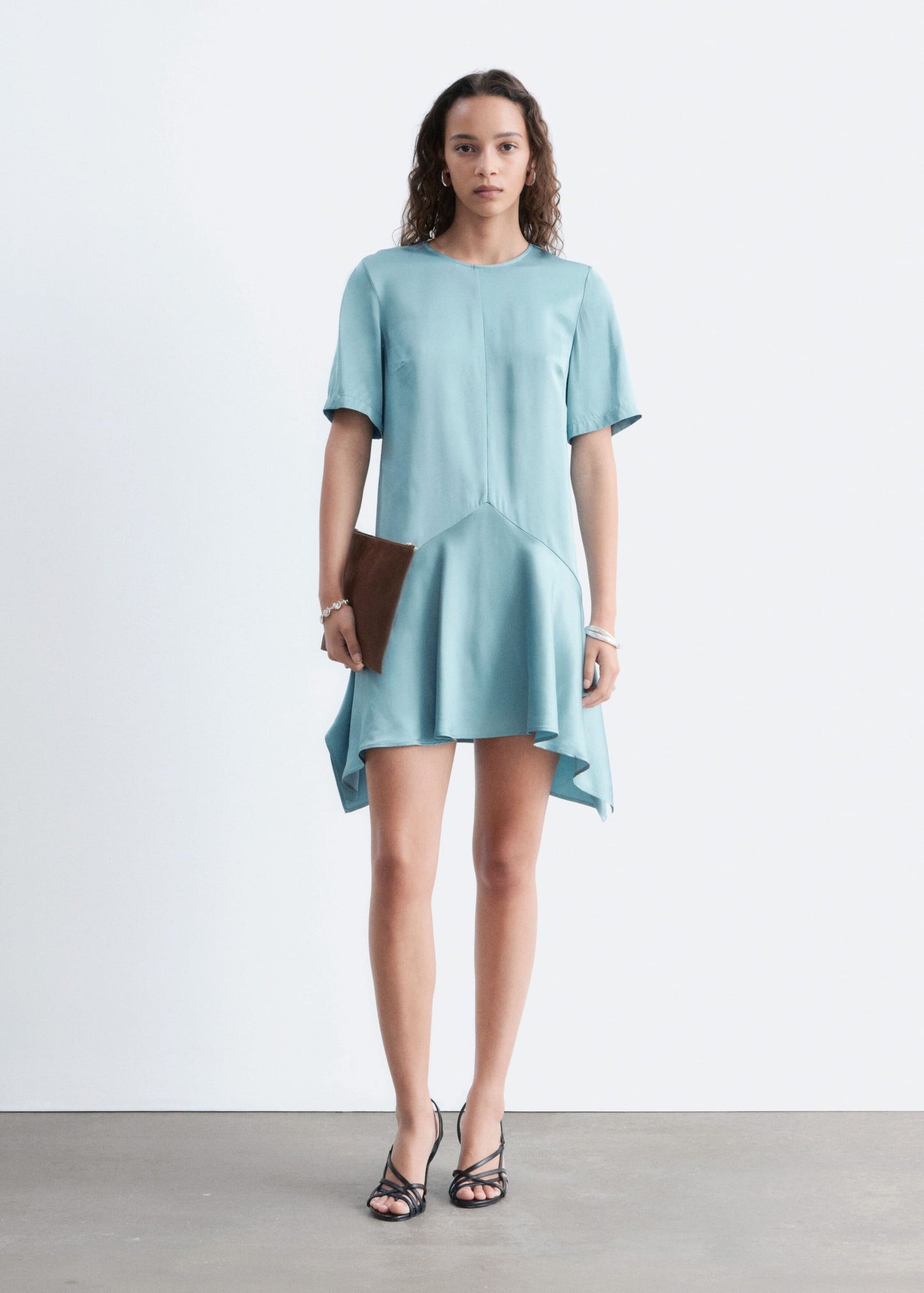 Handkerchief Hem Mini Dress