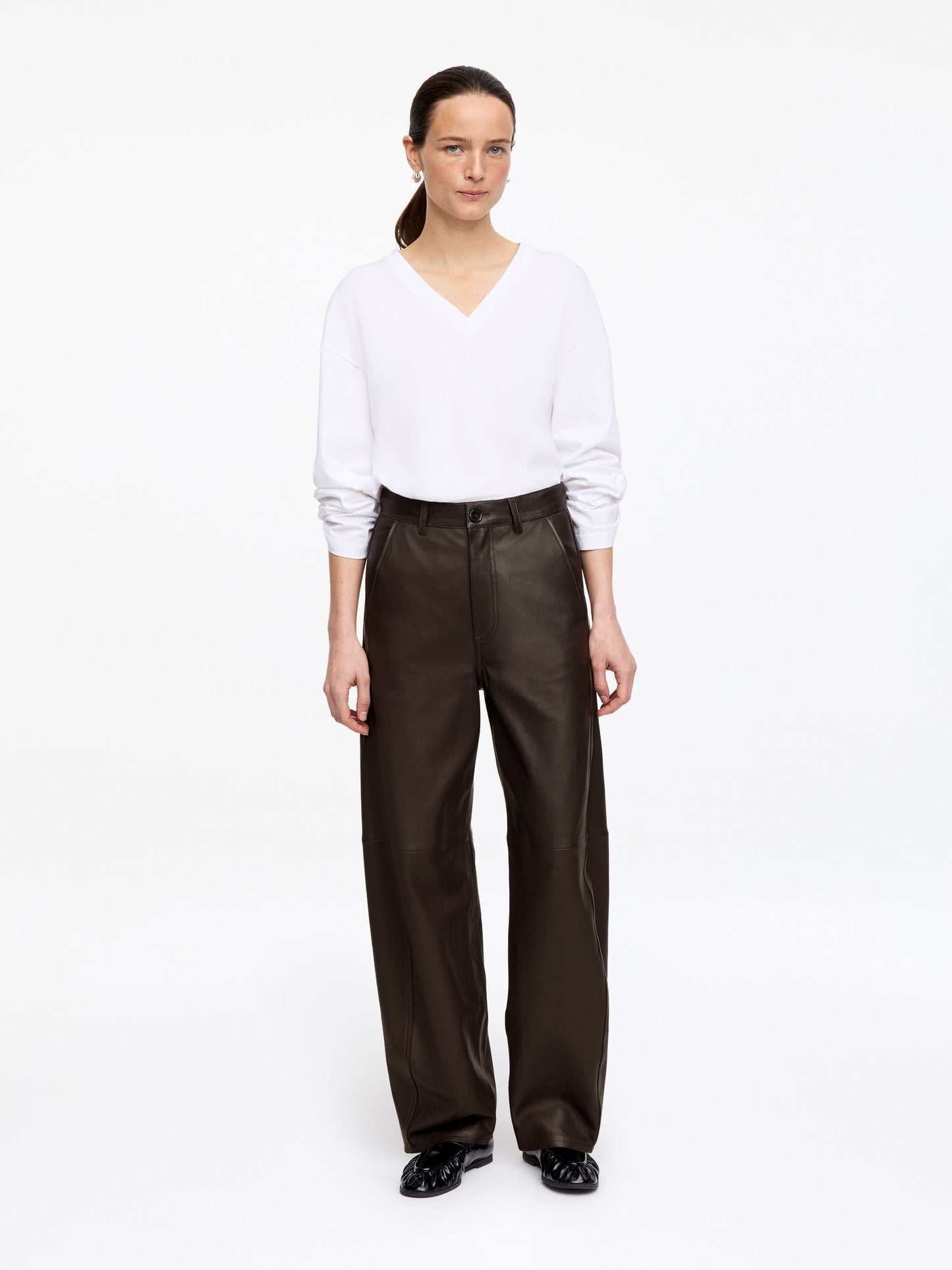 Barrel Leather Trousers