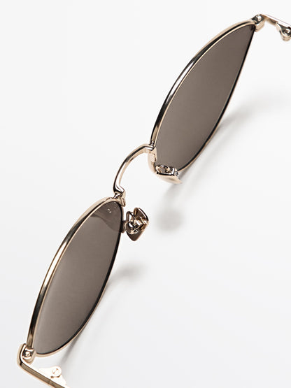 Metallic cateye sunglasses