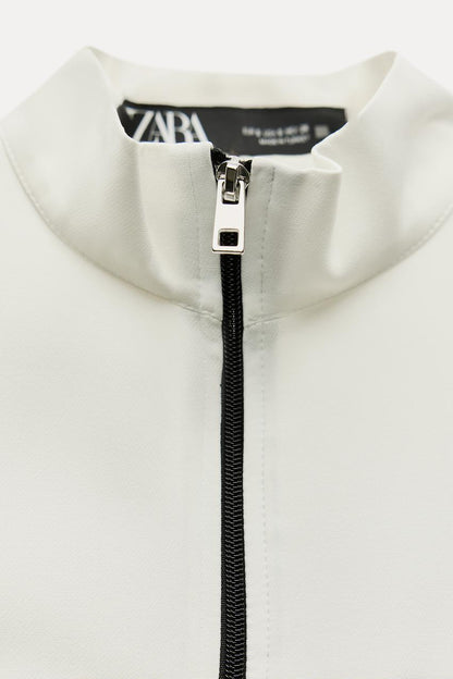 Bomber jacket with side stripe
