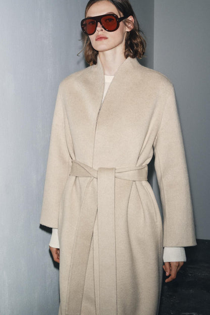 Zw Collection Limited Edition Minimal Wool Blend Coat