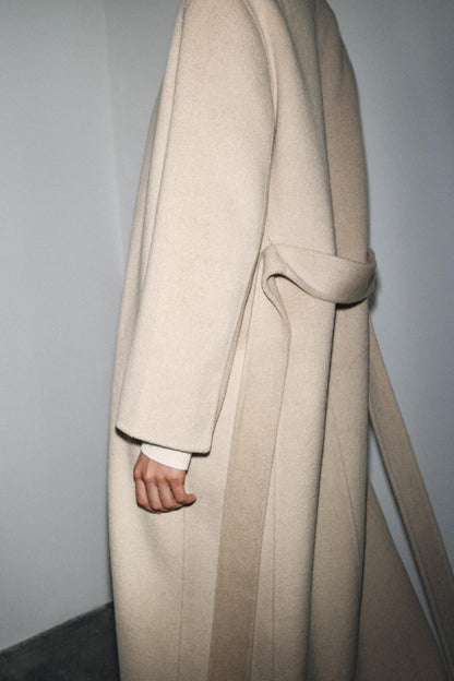 Zw Collection Limited Edition Minimal Wool Blend Coat