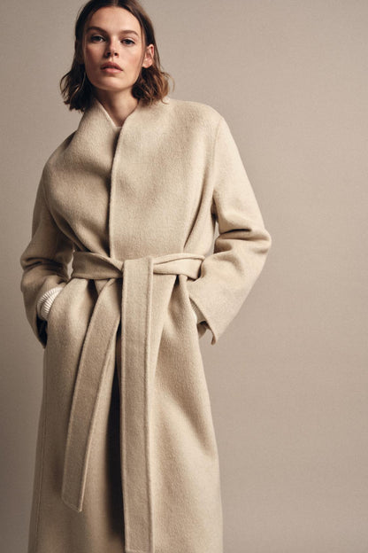 Zw Collection Limited Edition Minimal Wool Blend Coat