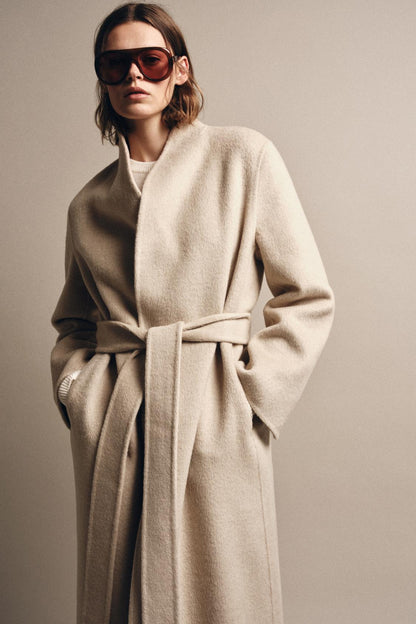 Zw Collection Limited Edition Minimal Wool Blend Coat