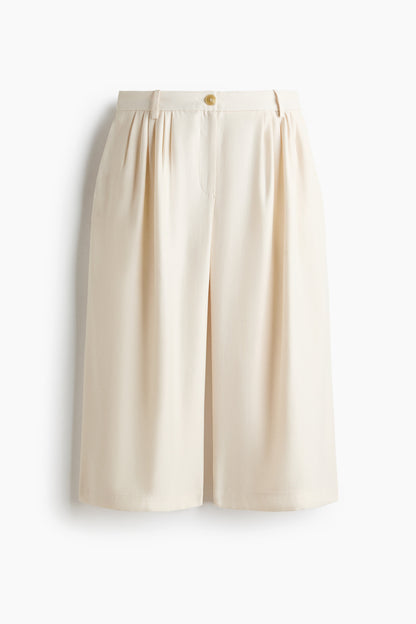 Wide pleated culottes