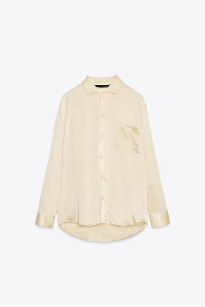 ZW Collection 100% Silk Shirt with Pocket
