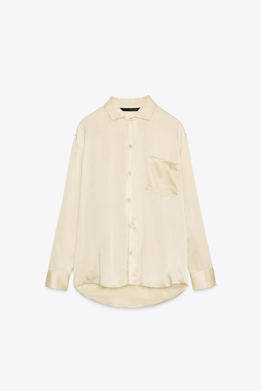 ZW Collection 100% Silk Shirt with Pocket