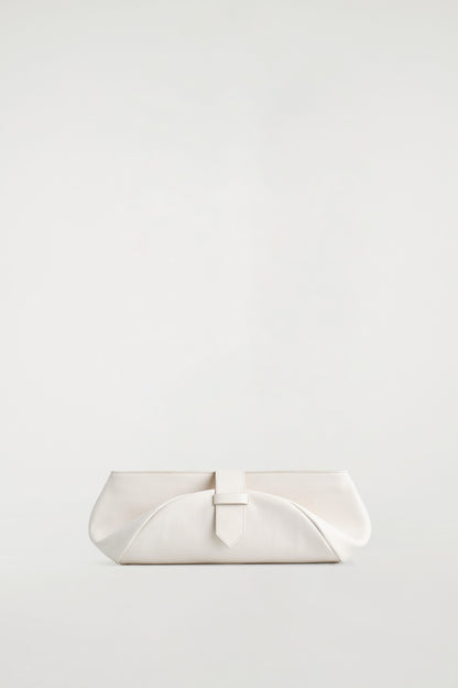Belted Leather Clutch Bag