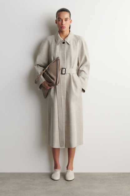 Twisted Leather Clutch Bag