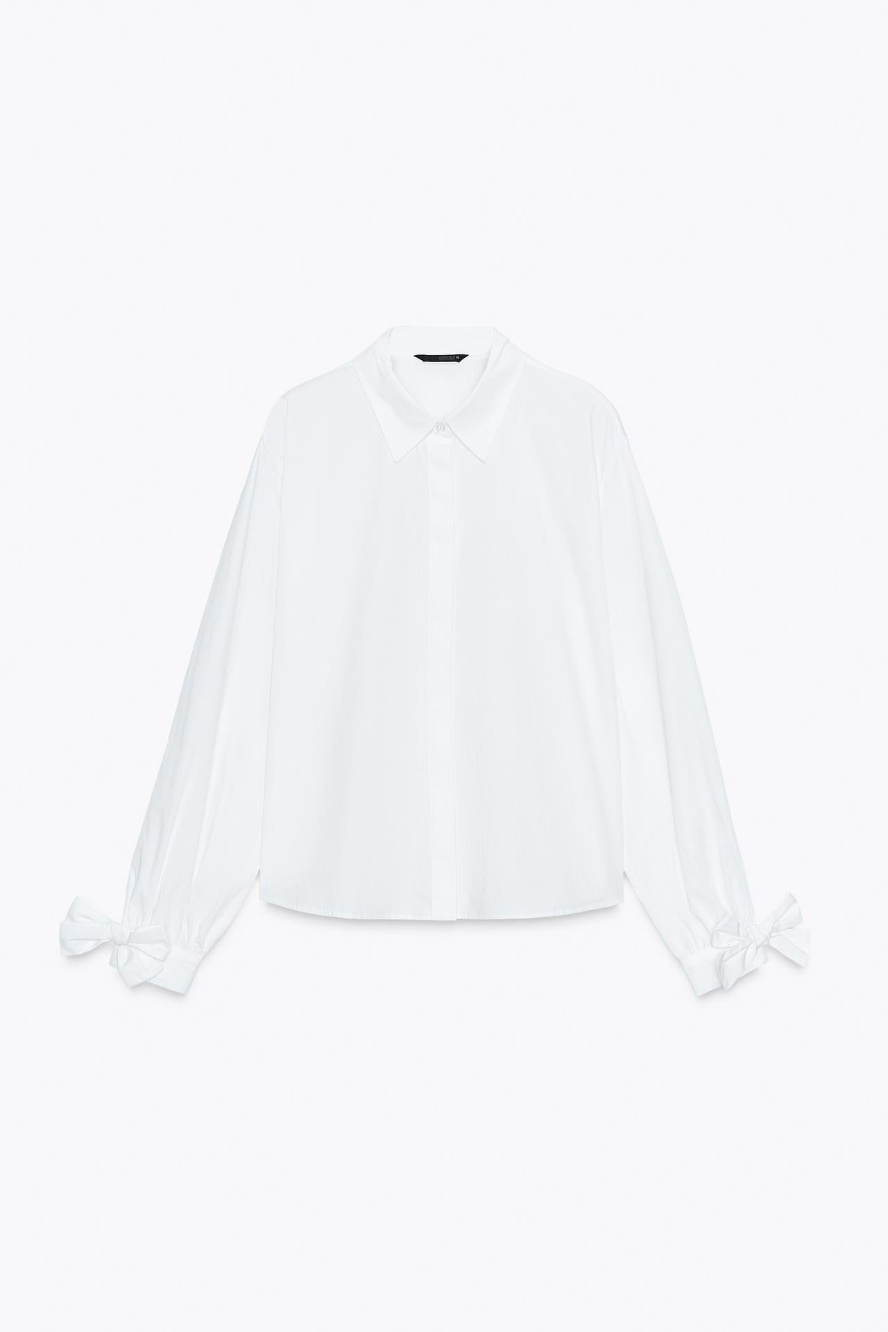 Poplin Shirt With Ties