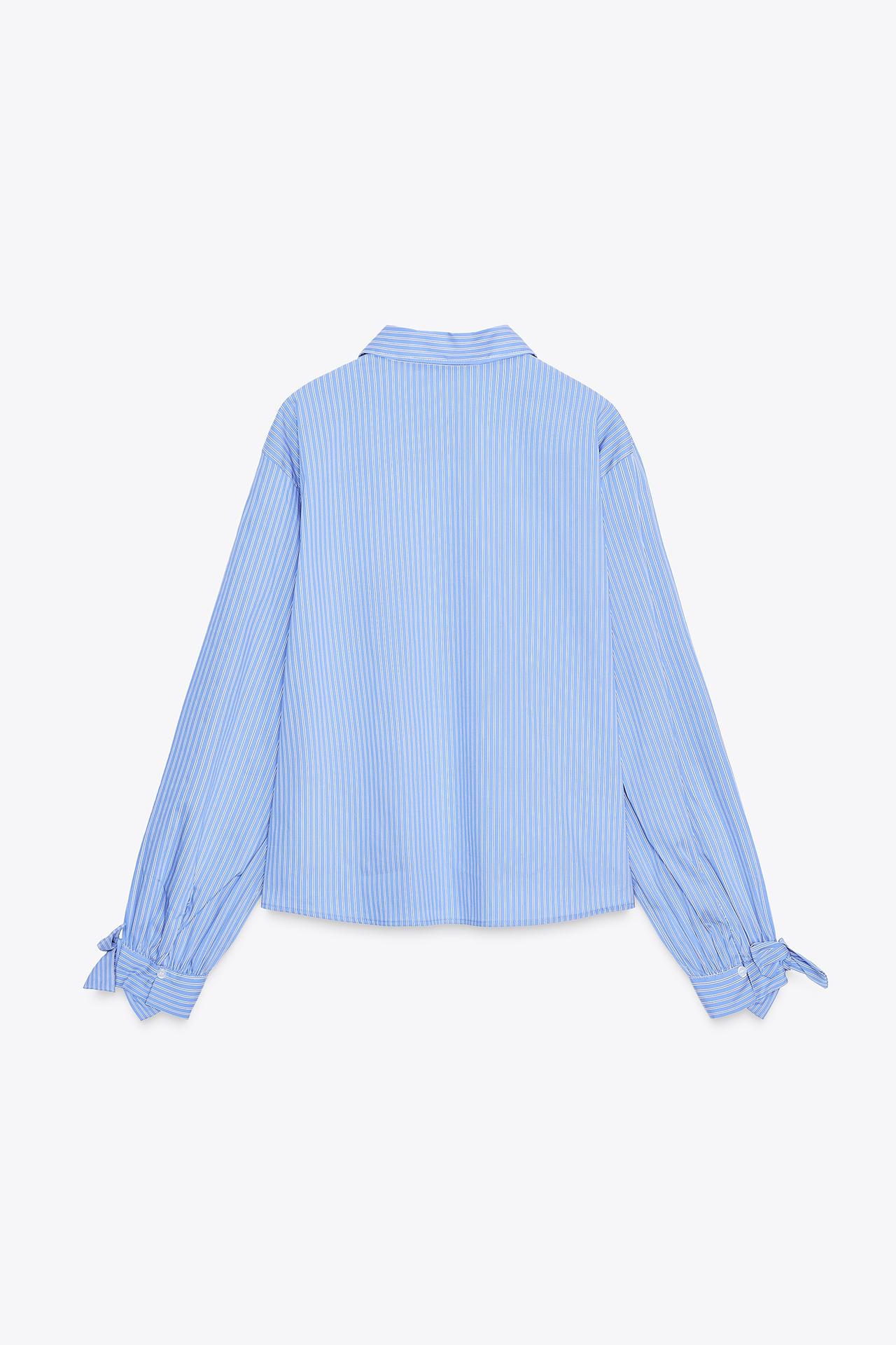 Poplin Shirt With Ties