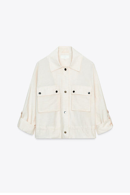 Short Sleeve Safari Shirt with Turn-Ups