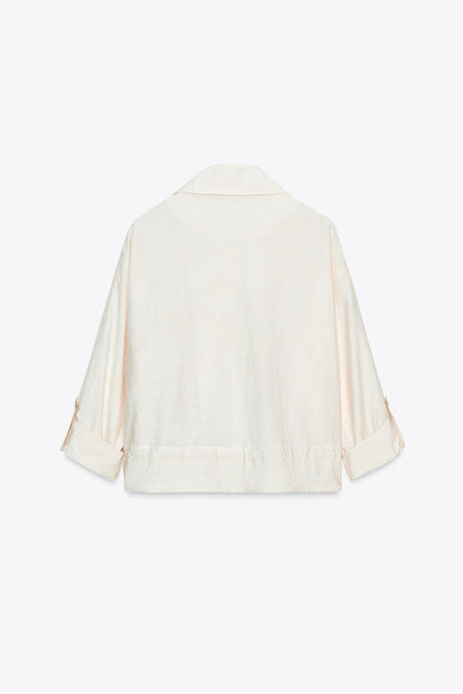 Short Sleeve Safari Shirt with Turn-Ups