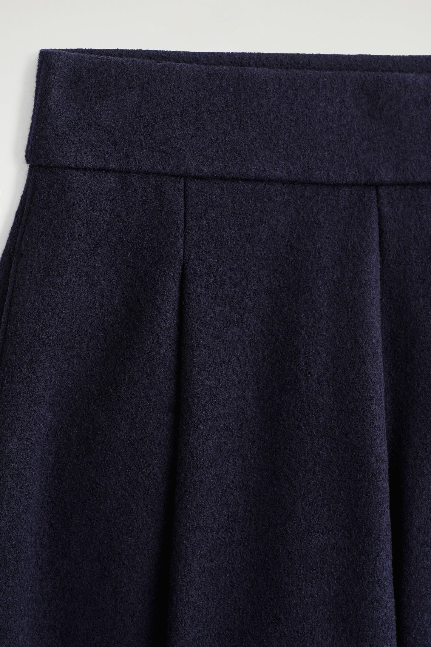 Boiled-Wool Barrel-Leg Trousers