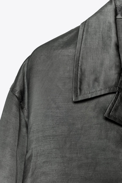 ZW Collection Satin Linen Blend Blazer