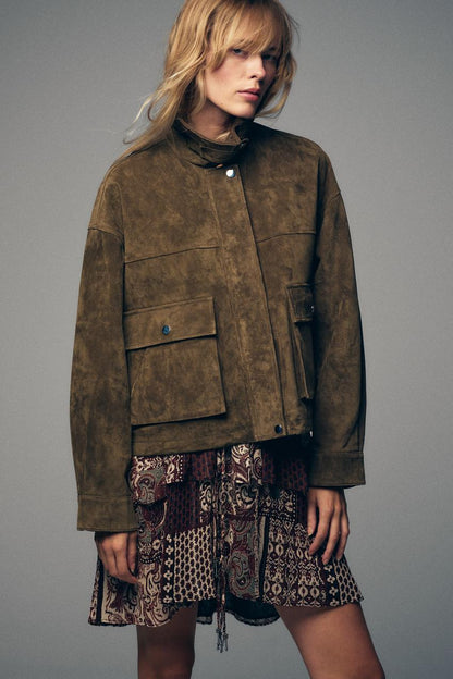 100% Leather Bomber Jacket