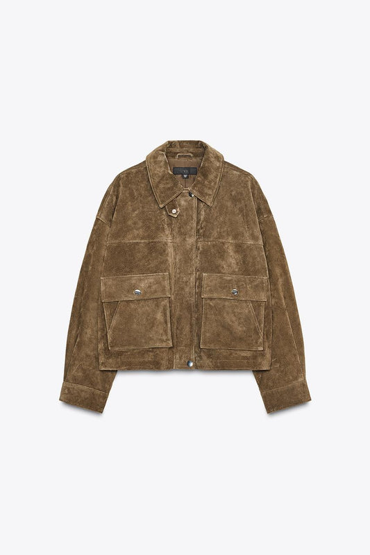 100% Leather Bomber Jacket