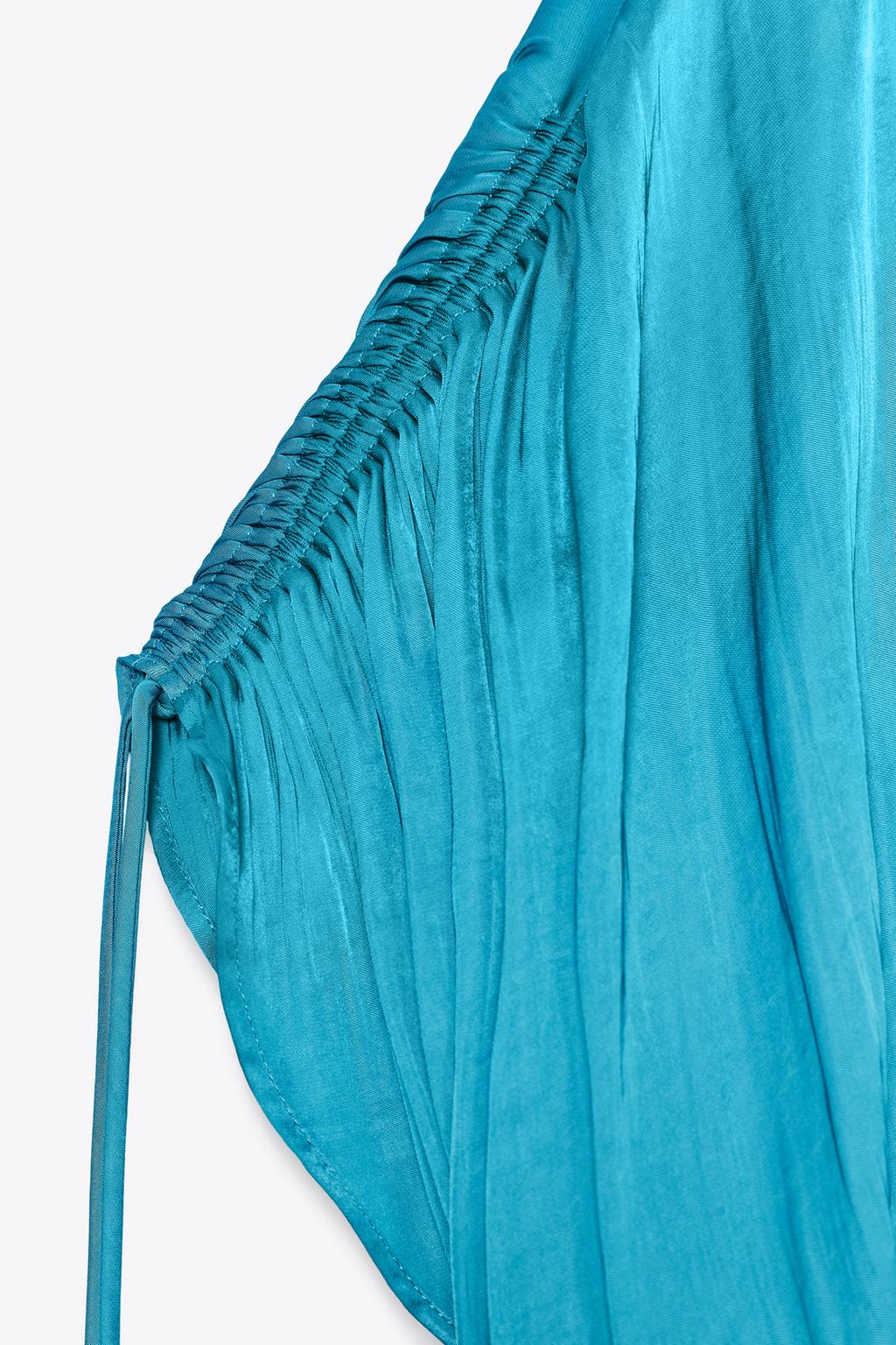 Gathered Satin Blouse