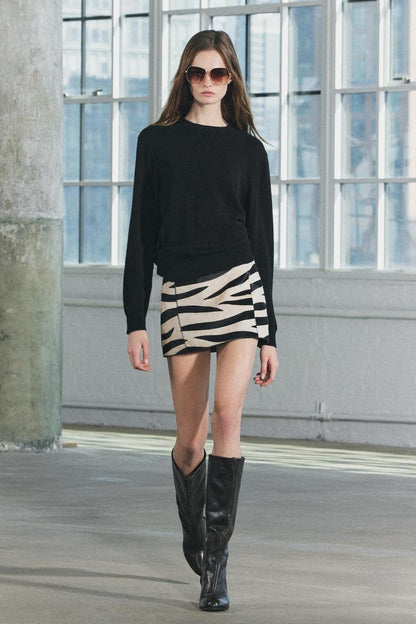 Animal print leather skirt ZW Collection