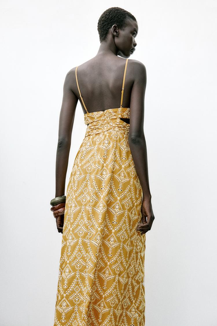 Embroidered Midi Dress