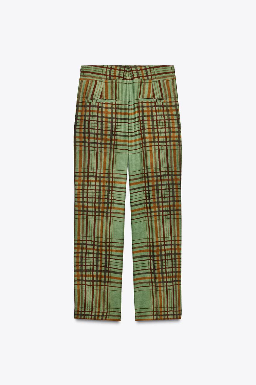 Check Crop Flare Trousers ZW Collection
