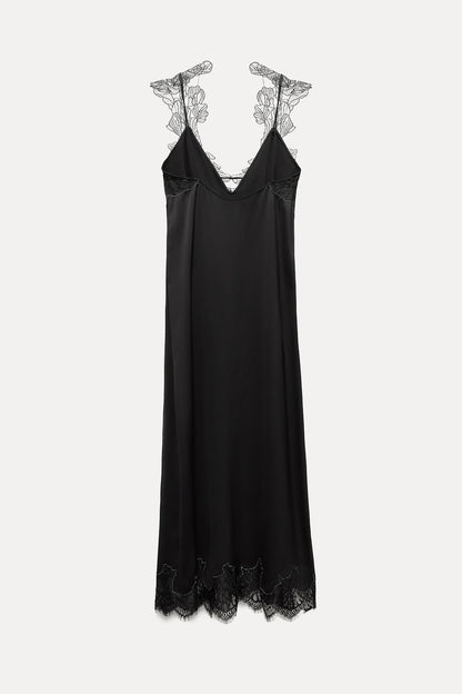 ZW Collection Lace Trim Slip Dress