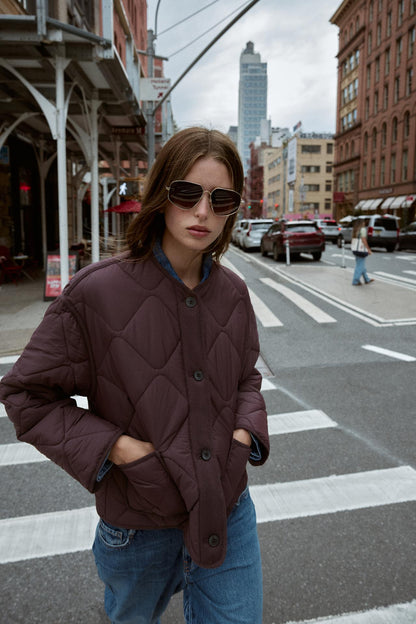 Quilted Jacket With Patch Pockets