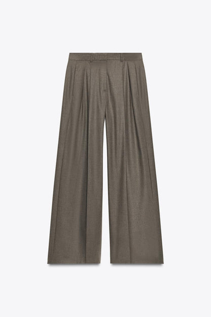 Wide-Leg Trousers With Darts Zw Collection