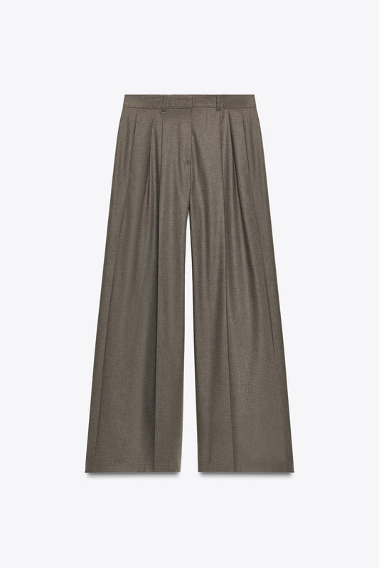 Wide-Leg Trousers With Darts Zw Collection