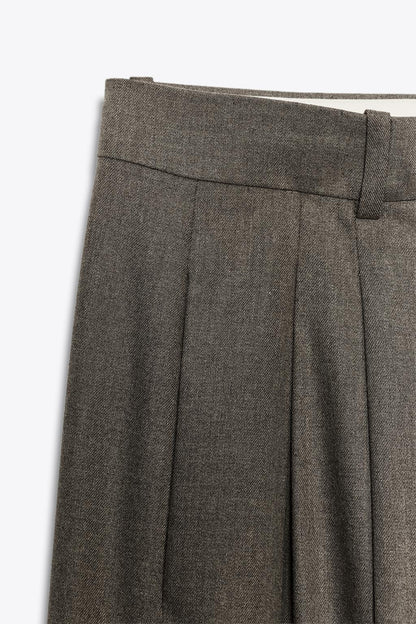 Wide-Leg Trousers With Darts Zw Collection