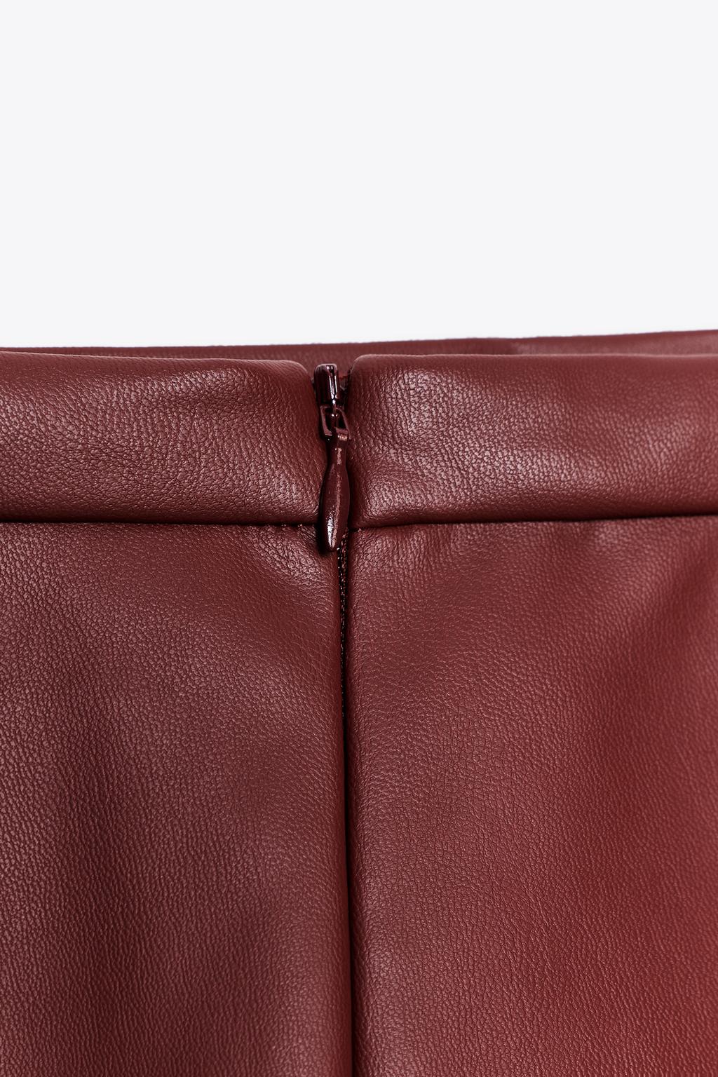 ZW COLLECTION Leather Effect Midi Skirt