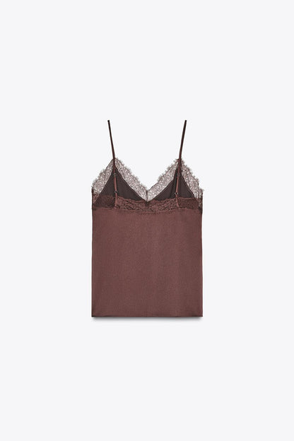 Satin Lace Top