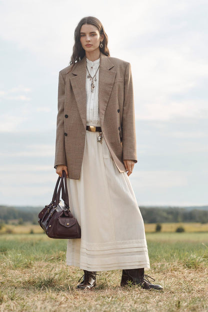 Limited Edition Lace Trim Wool Skirt