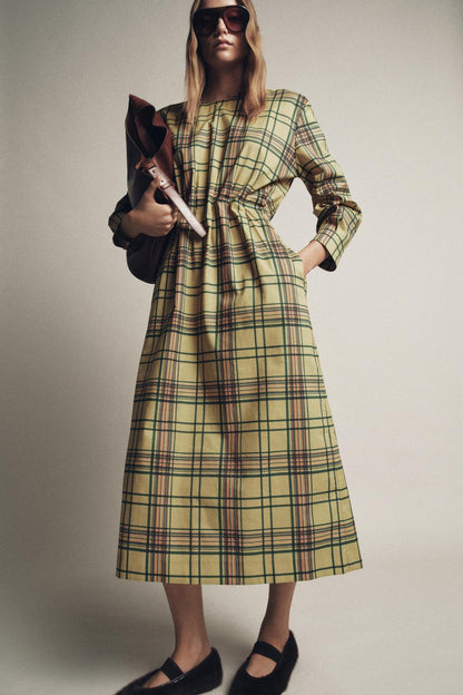 ZW COLLECTION Check Midi Dress