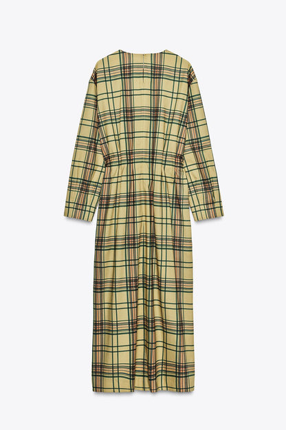 ZW COLLECTION Check Midi Dress