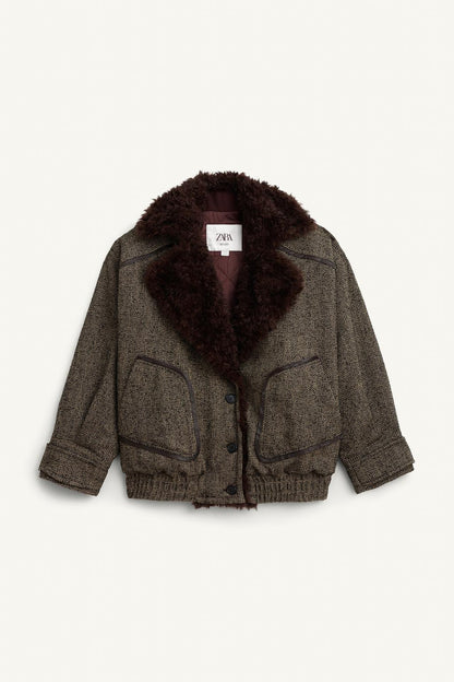 Limited Edition Herringbone Combined Bomber Jacket