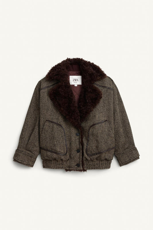Limited Edition Herringbone Combined Bomber Jacket