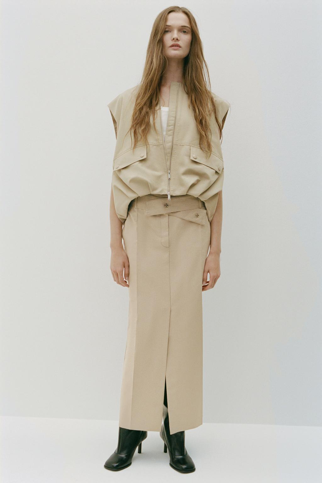 ZW Collection Straight Gabardine Skirt