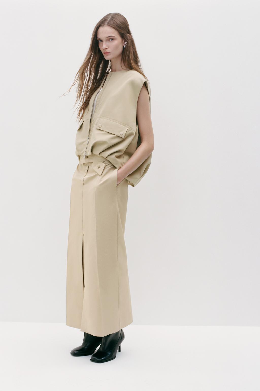 ZW Collection Straight Gabardine Skirt