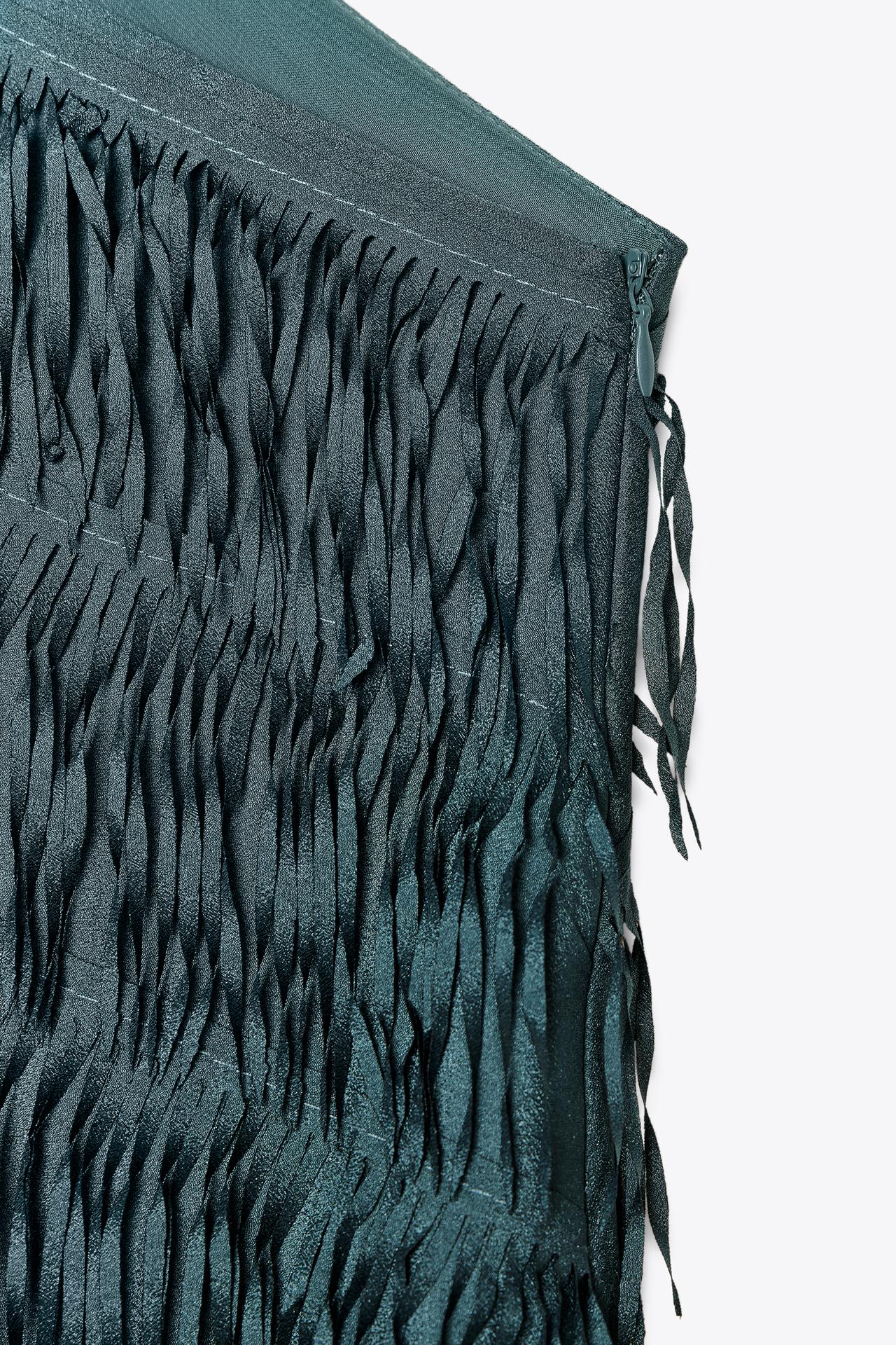 Fringed midi dress