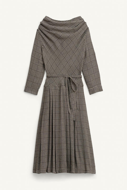 Limited Edition Checked Dress With Box Pleats