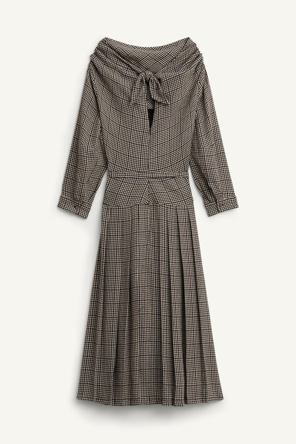 Limited Edition Checked Dress With Box Pleats