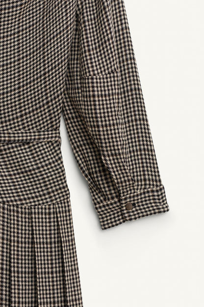 Limited Edition Checked Dress With Box Pleats