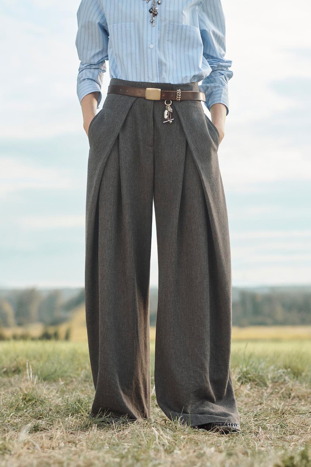 Limited Edition Volume Trousers With Pleats and Wool