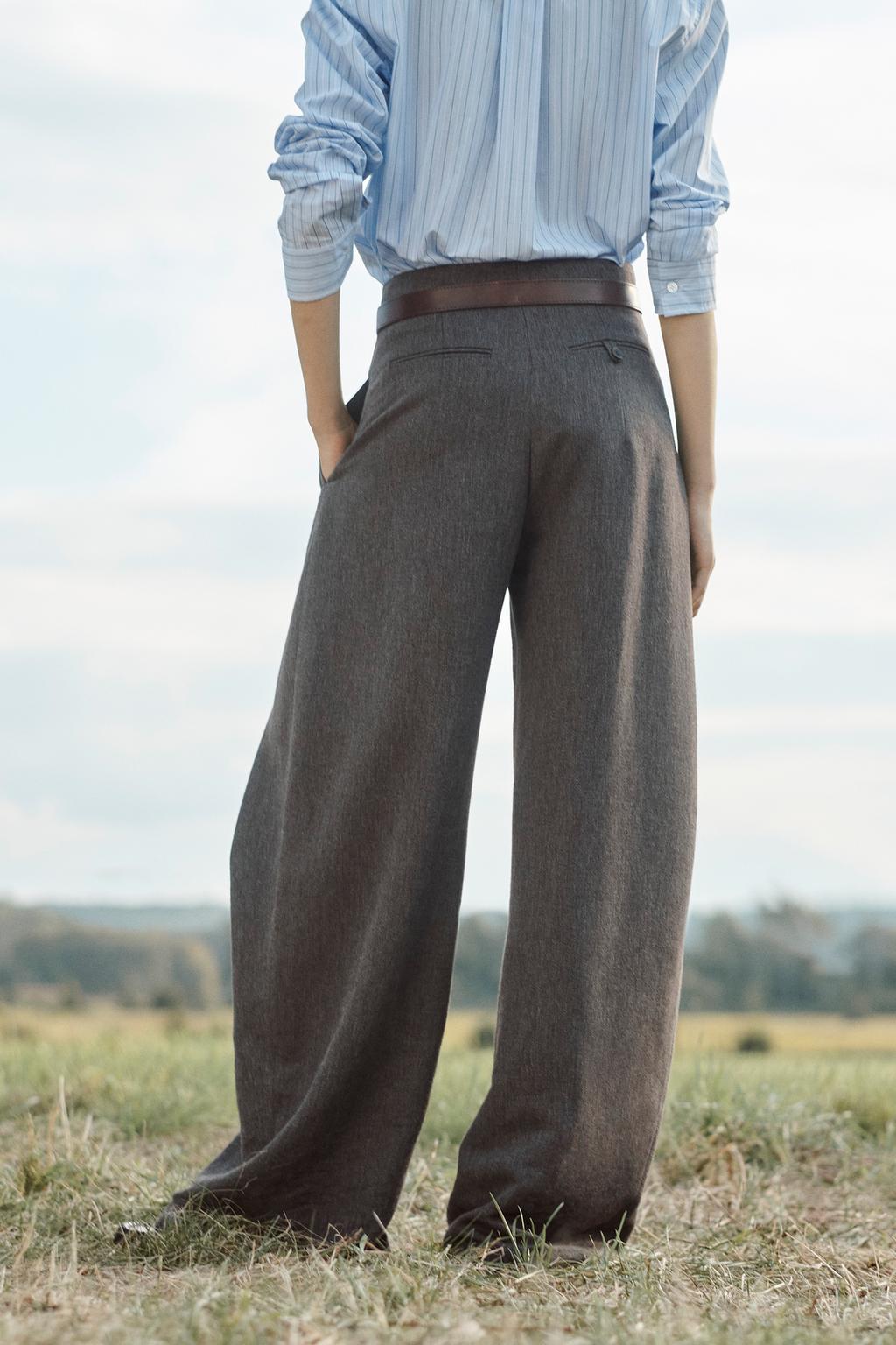 Limited Edition Volume Trousers With Pleats and Wool