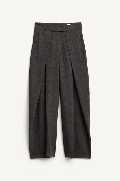Limited Edition Volume Trousers With Pleats and Wool